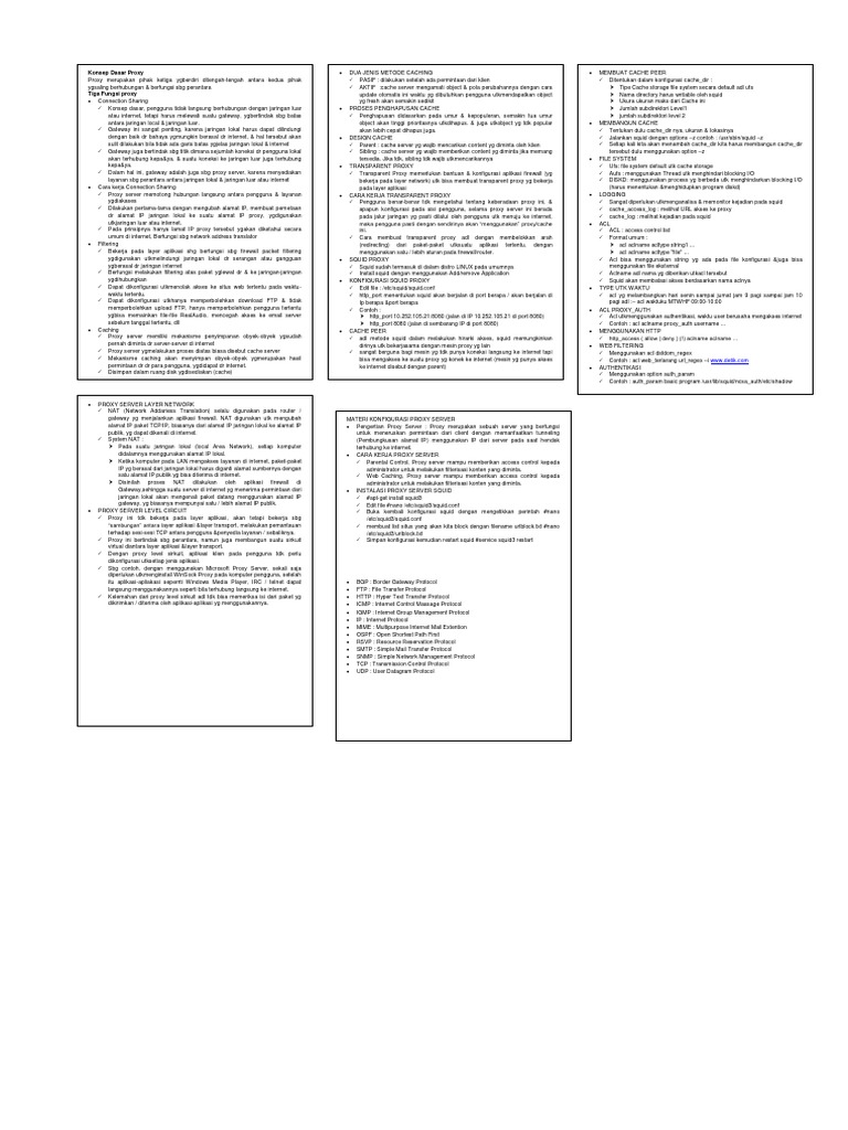 Fungsi dan Konfigurasi Proxy Server | PDF