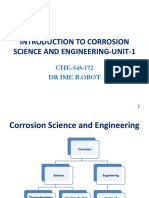 Introduction To Corrosion Science and Engineering-Unit-1: CHE-545-172 DR Ime B.Obot