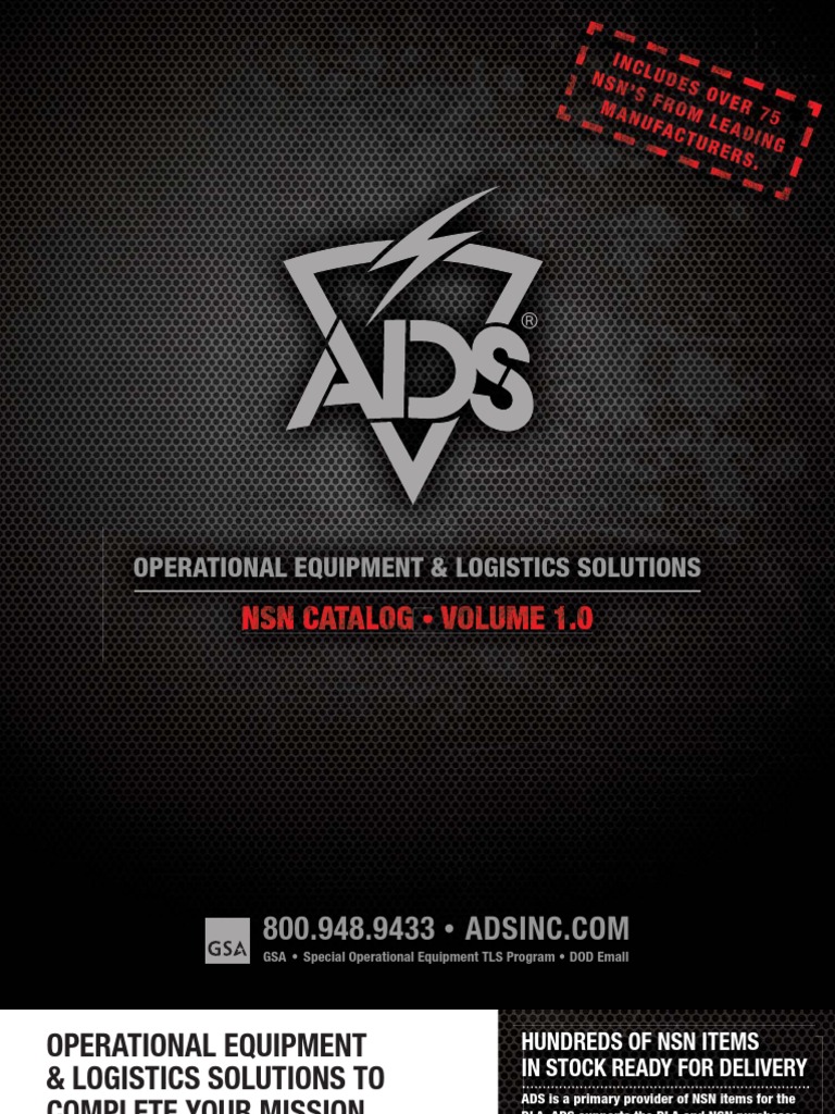 ADS NSN Mini Catalog 2010 Glasses Advertising