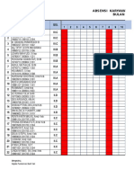 Absensi Karyawan Puskesmas Bukit Sari Bulan Oktober 2017