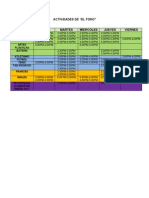 Horario Del Foro 2010 - 2011