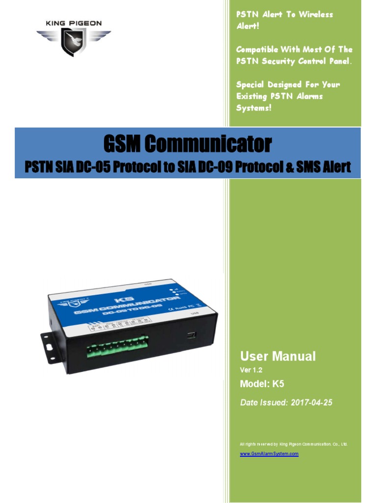 K5 GSM Communicator User Manual V1.2 | PDF | General Packet Radio ...