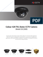 Colour 420 TVL Dome CCTV Camera: (Model: EVC200D)