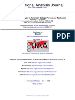 Transactional Analysis in American College Psychology Textbooks