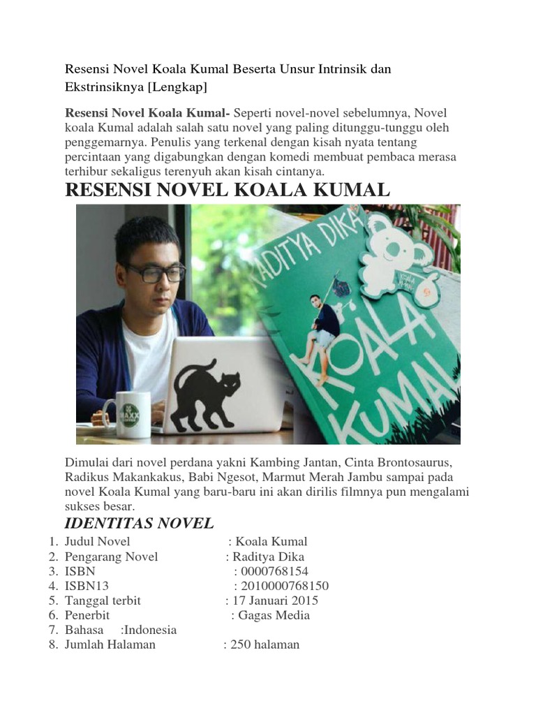 Resensi Novel Koala Kumal Beserta Unsur Intrinsik Dan Ekstrinsiknya