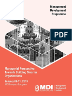 BC-Managerial Perspective Towards Building Smarter Organisations- Jan 09-11, 2019