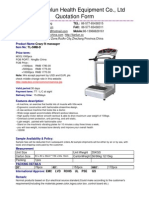 Ruian Tianlun Health Equipment Co., LTD Quotation Form: Product Name: Item No