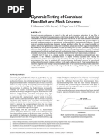 Dynamic Testing of Combined Rock Bolt  and Mesh Schemes