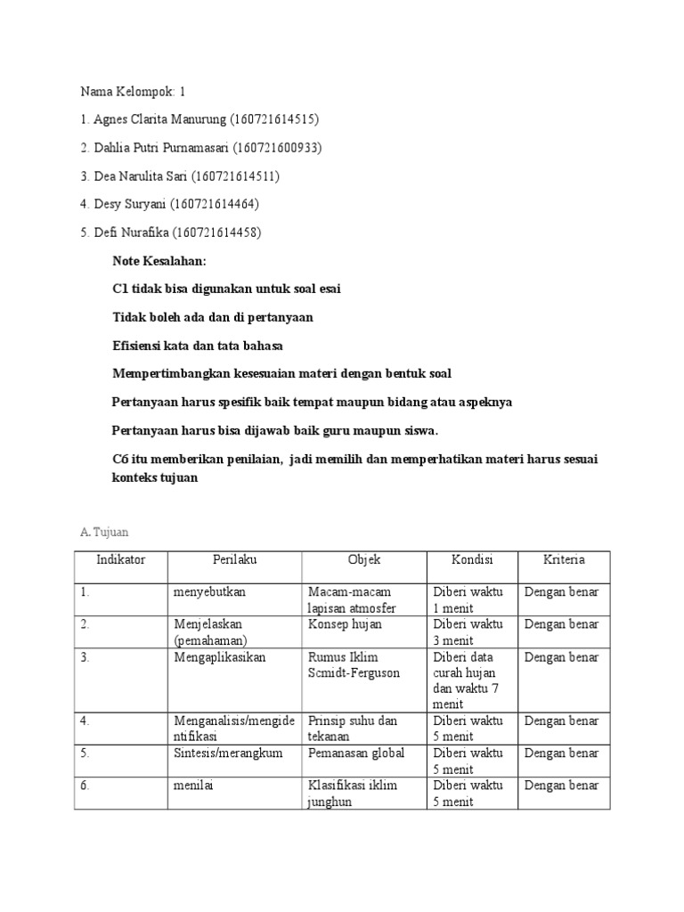 Contoh Soal Essay PDF
