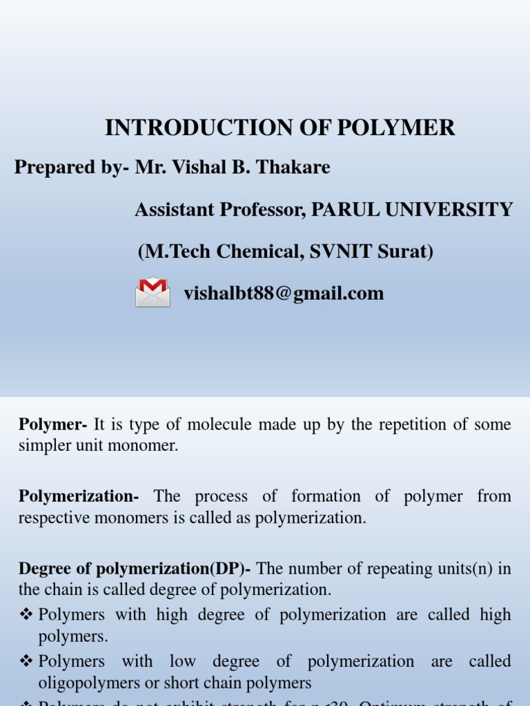 Introduction to Polymers and Copolymers | PDF | Copolymer | Polymers