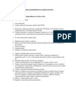 Acciones de Enfermería en El Trabajo de Parto