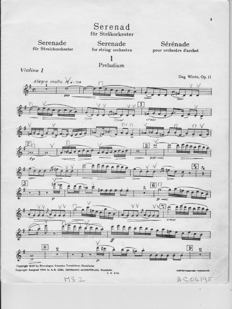 Dag Wiren Serenade V1 PDF