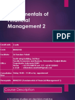 Syllabus: Fundamentals of Financial Management 2