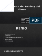 Geoquímica Del Renio y Hierro