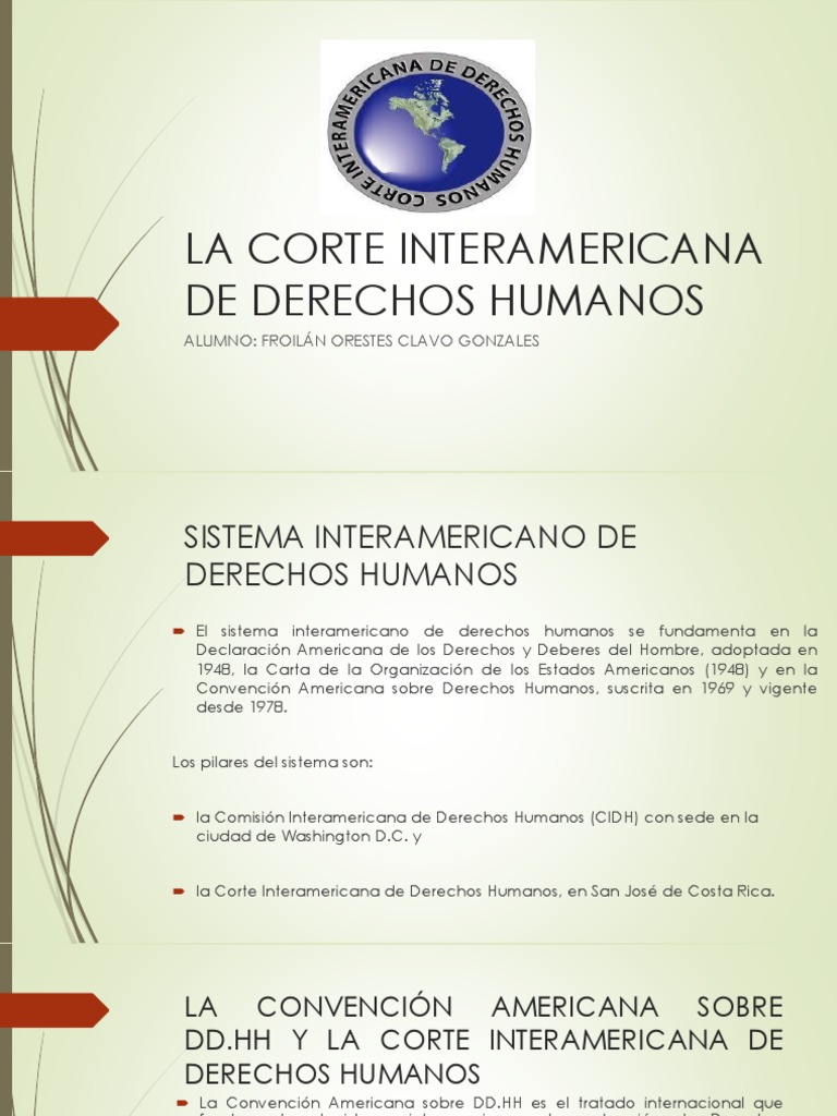 Funciones de la Corte Interamericana DD.HH. | PDF | Justicia | Crimen y ...