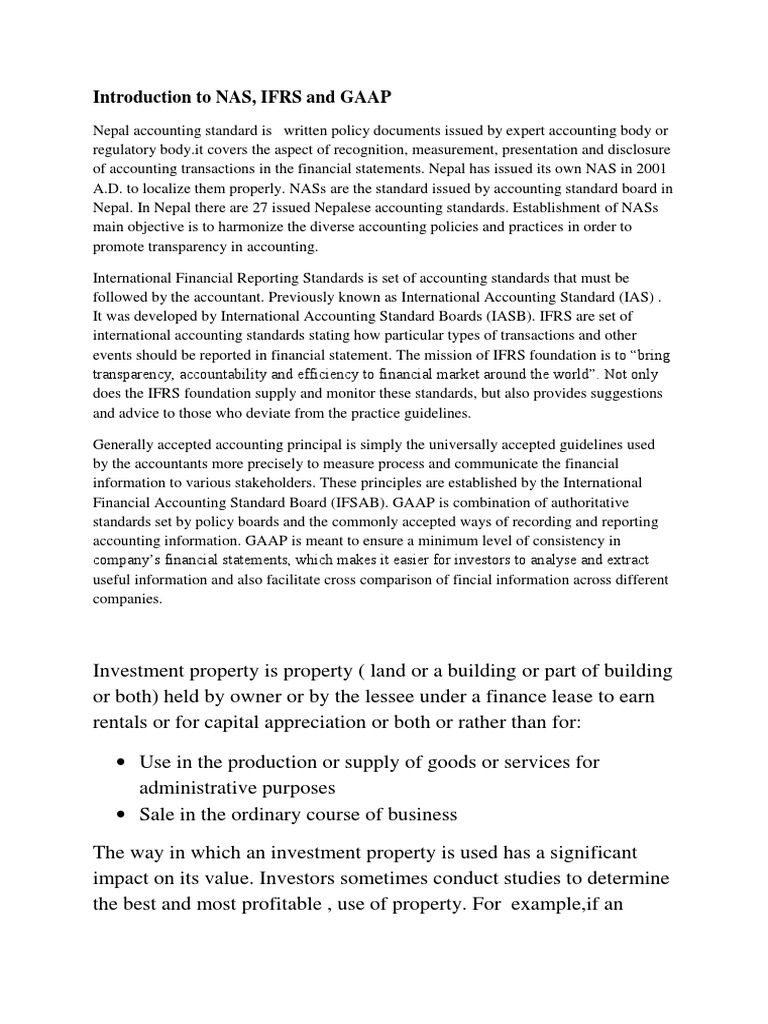 Overview of Nepal Accounting Standards | PDF | International Financial ...