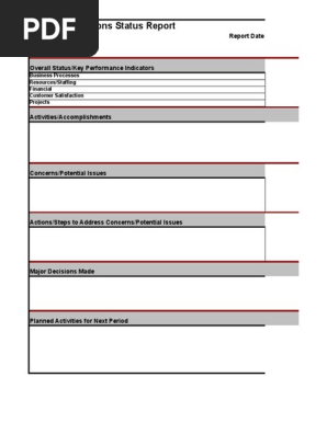 Weekly Operations Report Template