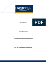 A evolução do pensamento administrativo desde a Antiguidade