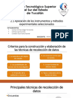 Unidad 2. Consolidación de Instrumentos de Recolección de Datos