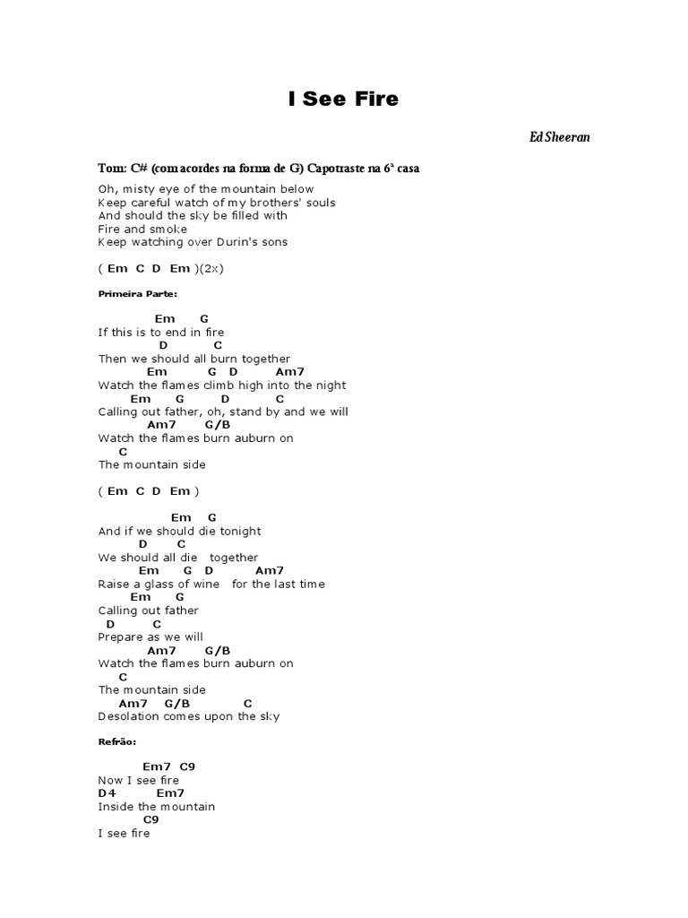 Ed Sheeran I See Fire Nature