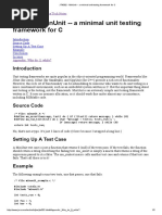 JTN002 - MinUnit -- A Minimal Unit Testing Framework for C