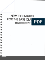 BOK, Henri - New Techniques For Bass Clarinet