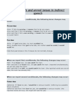 Conditionals and Unreal Tenses in Indirect Speech