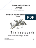 Hour of Power - Adult Class II - The Inescapable God Homework Knowledge Packet