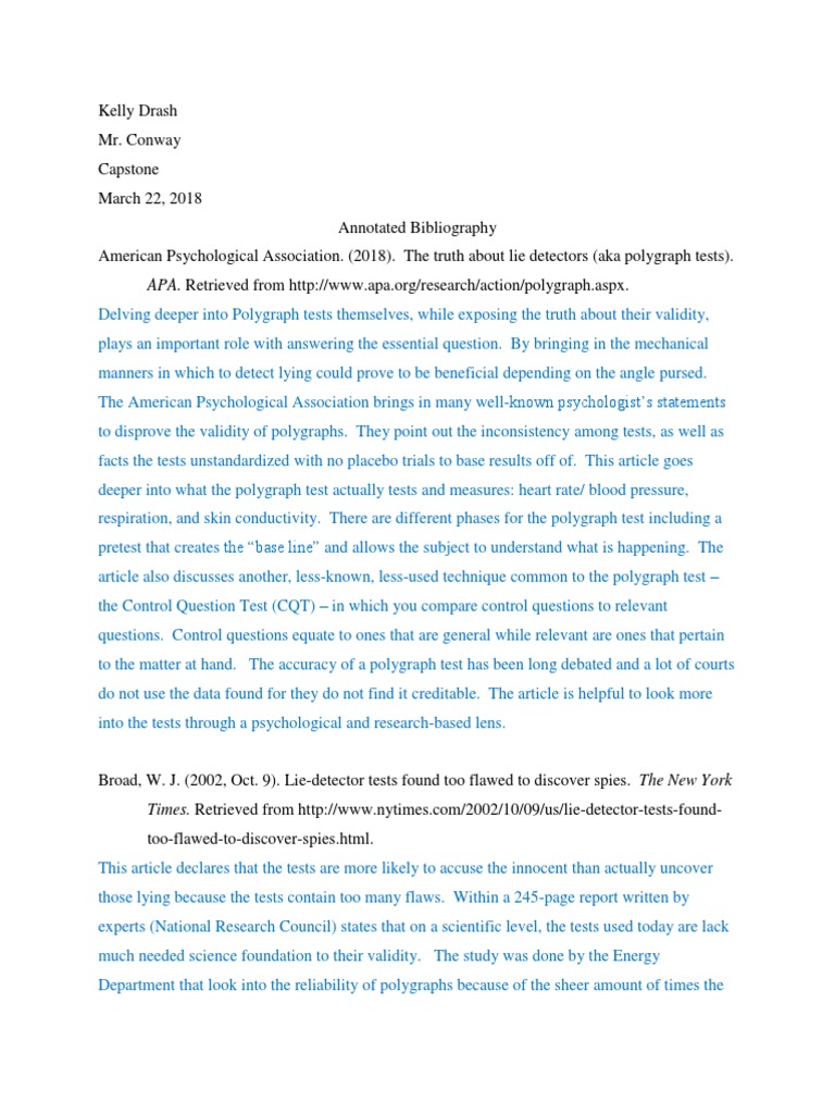 Annotated bibliography template picture