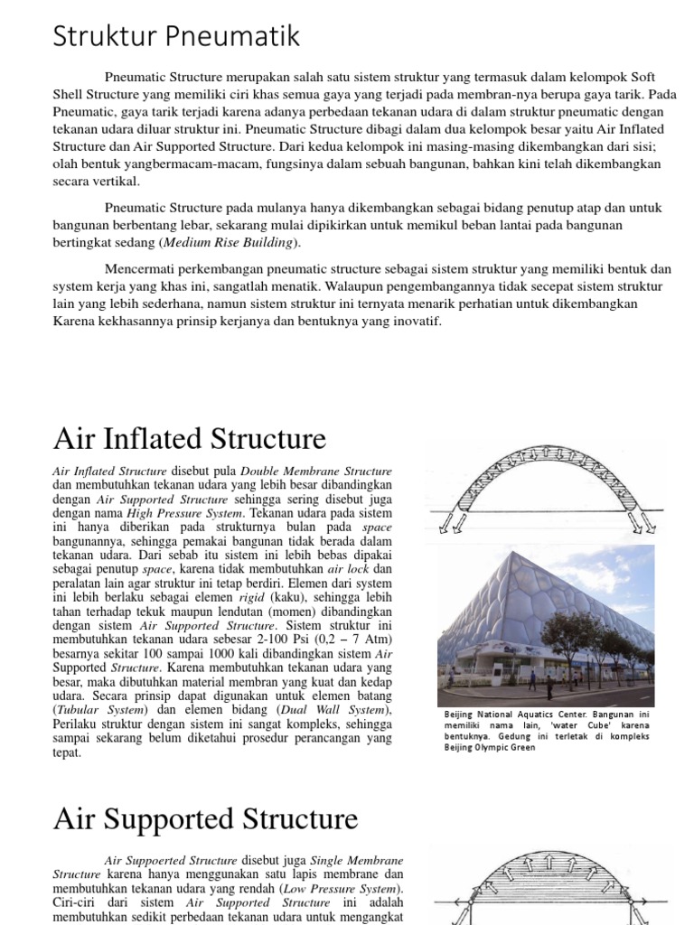 Struktur Pneumatik: Desain dan Aplikasi | PDF