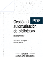 Gestión de La Automatización en Bibliotecas.