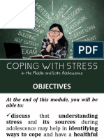 Coping With Stress in The Middle and Late Adolescence