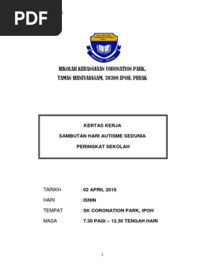 Kertas Kerja Autisme Pdf