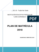 Plan de Matricula 2018