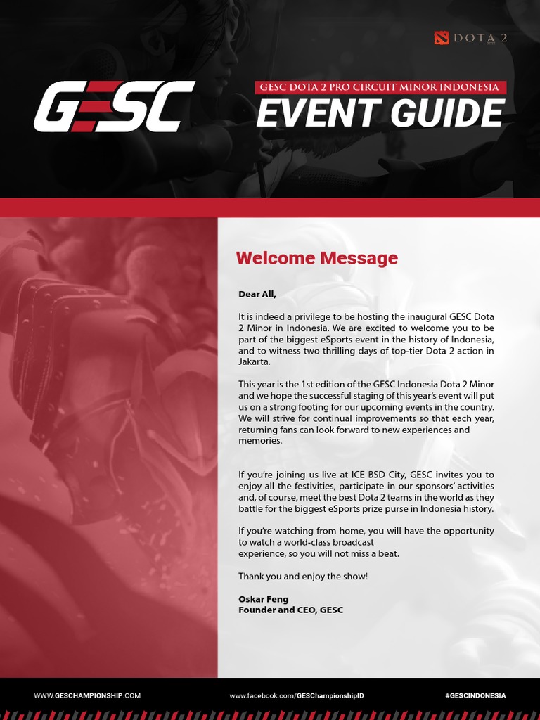 GESC Indonesia Event Guide | PDF | Ticket (Admission) | Tournament