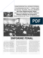 Informe Final I Conferencia Binacional Mex-Usa