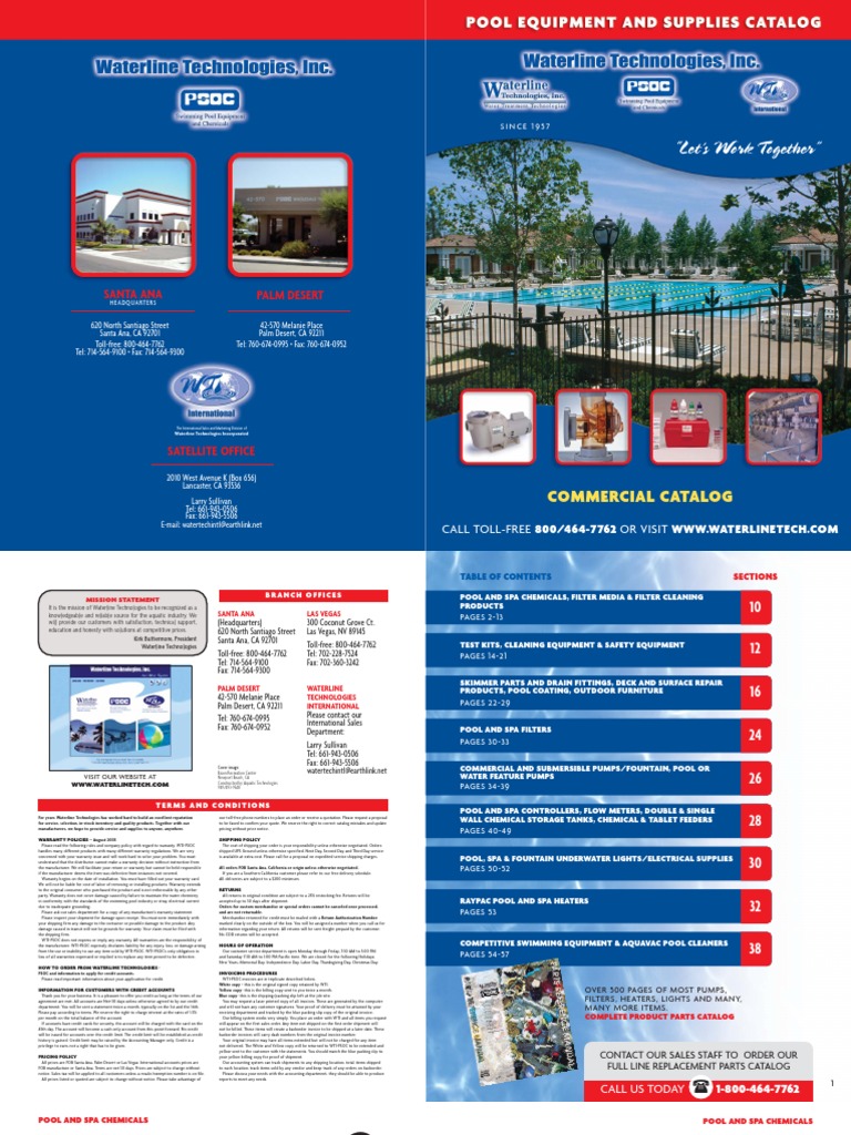Waterline Tech Catalog X Hydrochloric Acid Chlorine