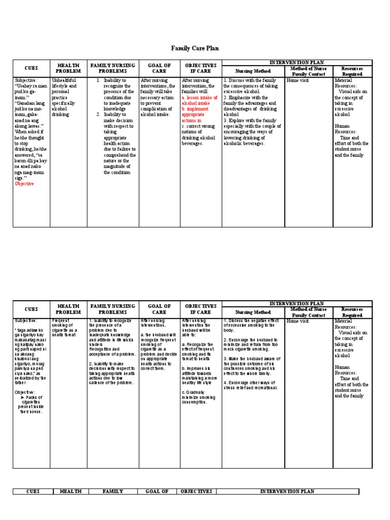Family Care Plan2 Nursing Smoking