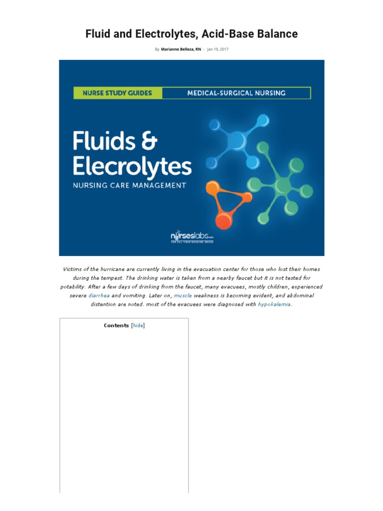 Fluids and Electrolytes | PDF | Electrolyte | Cell Membrane
