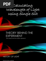 Single Slit Diffraction Experiment