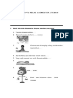 Soal PTS Kelas 2 Tema 6 Semester 2/ Genap