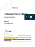 Research Report Template