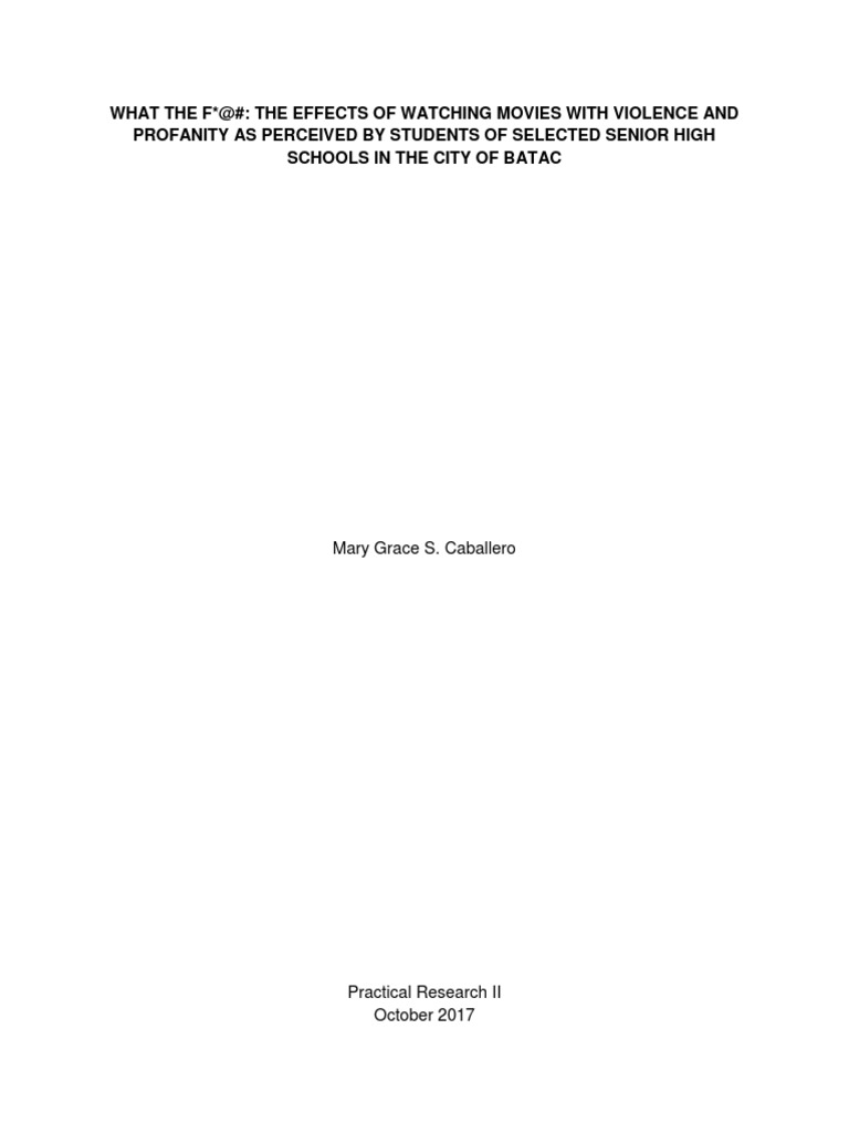 Impact of Violent Movies on Teens | PDF | Domestic Violence | Child Abuse