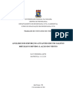 Analise Dos Esforcos Atuantes em Um Galpao Metalico Devido A Acao Do Vento