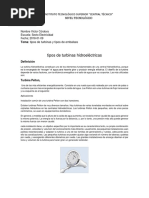 Tipos de Turbina y Tipos de Embalse