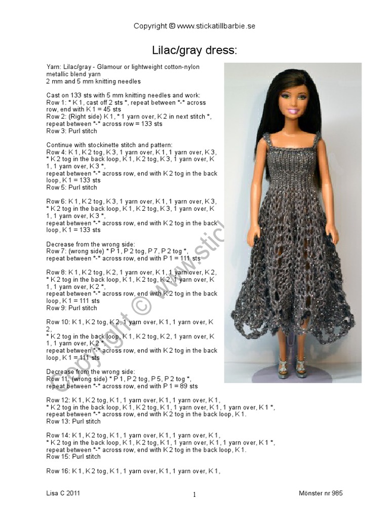 stickatillbarbie crochet patterns
