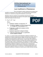 Temperature Coefficient of Resistance