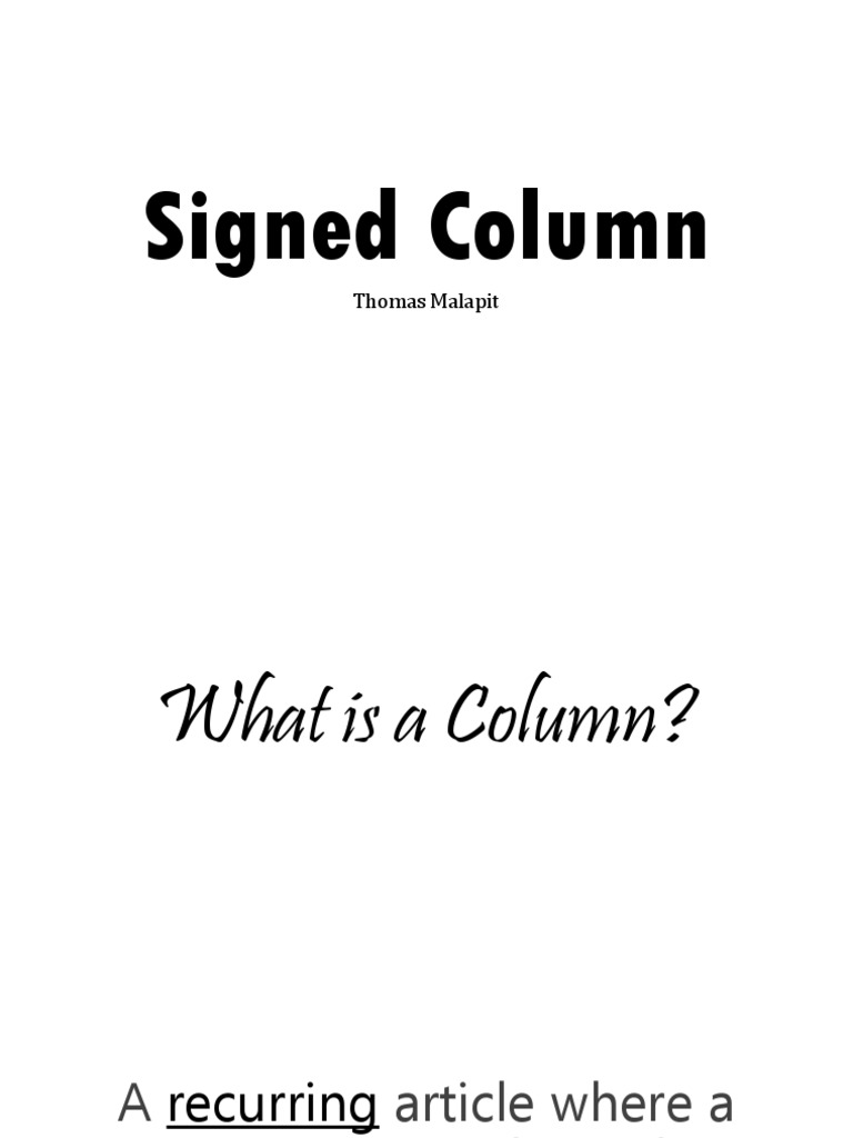 Signed Column | PDF