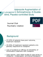 Effect of Aripiprazole Augmentation of Clozapine in Schizophrenia