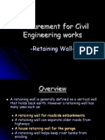 Measurement For Civil Engineering Works: - Retaining Wall